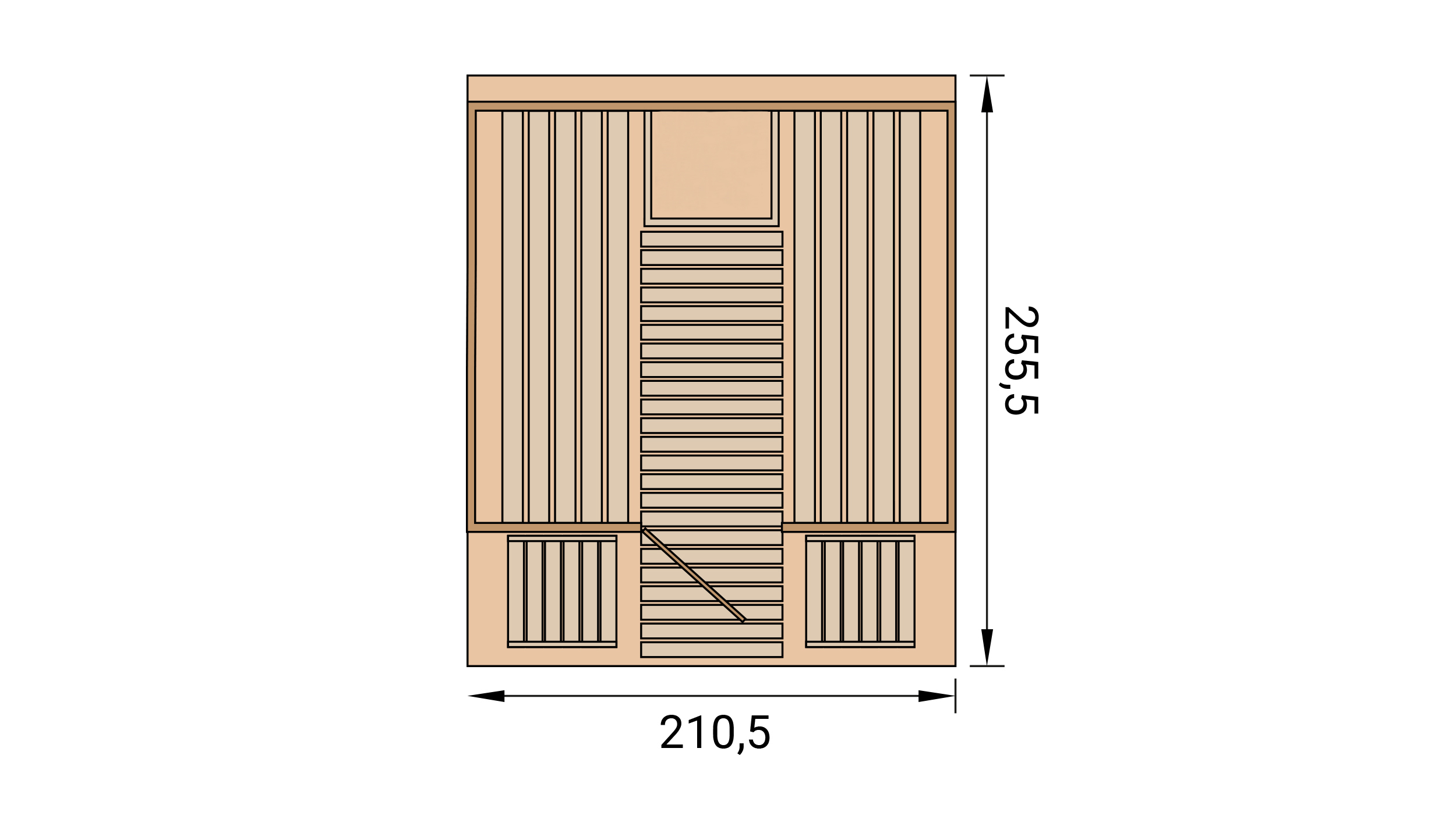 Weka Fasssauna FS 198 ohne Ofen