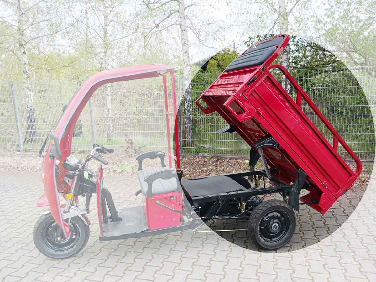 Volta VT5 Cargo Muli Elektro Transporter mit Kabine TUK TUK