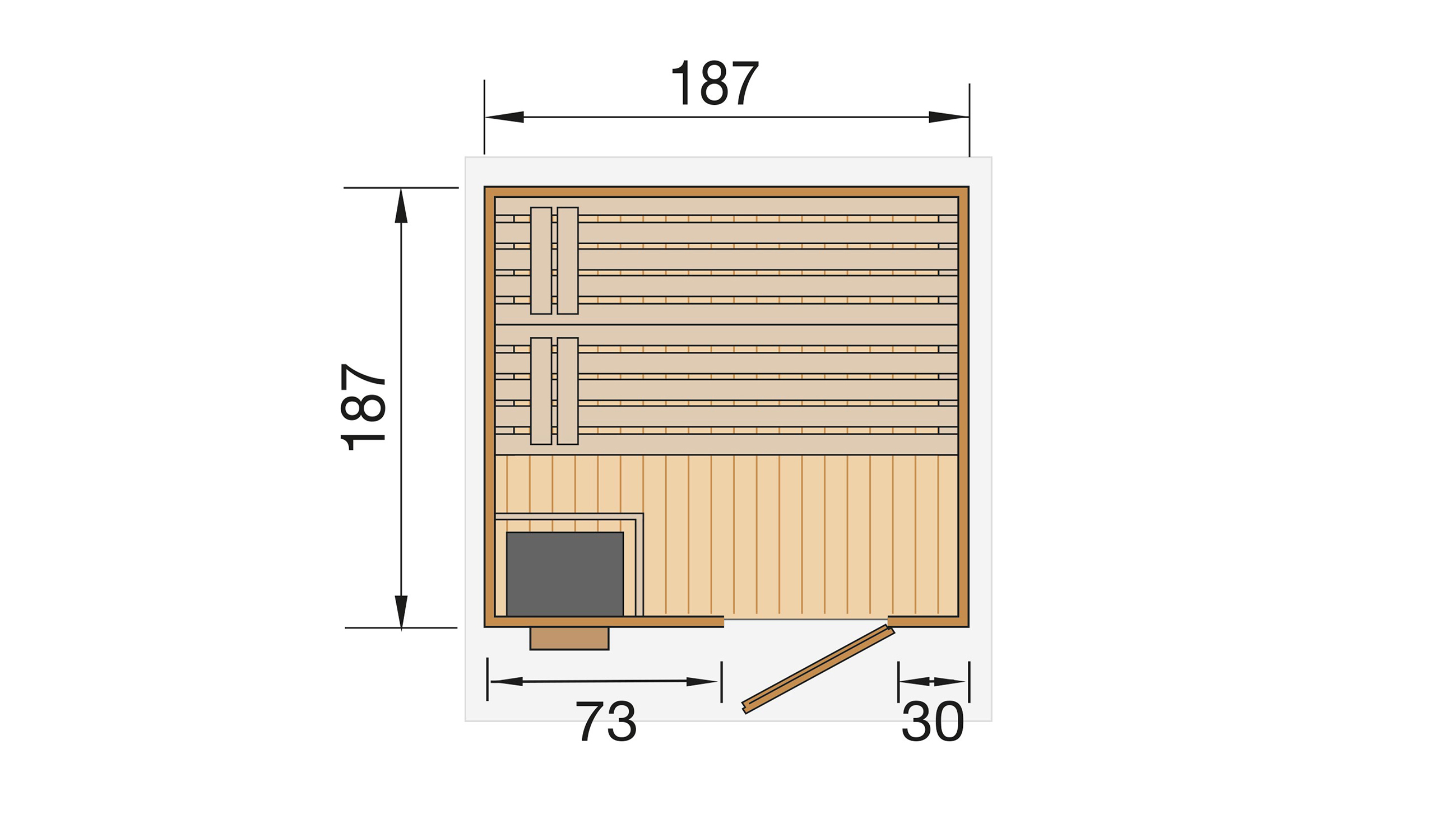 Weka Saunahaus NAANTALI 9,0 kW BioS natur