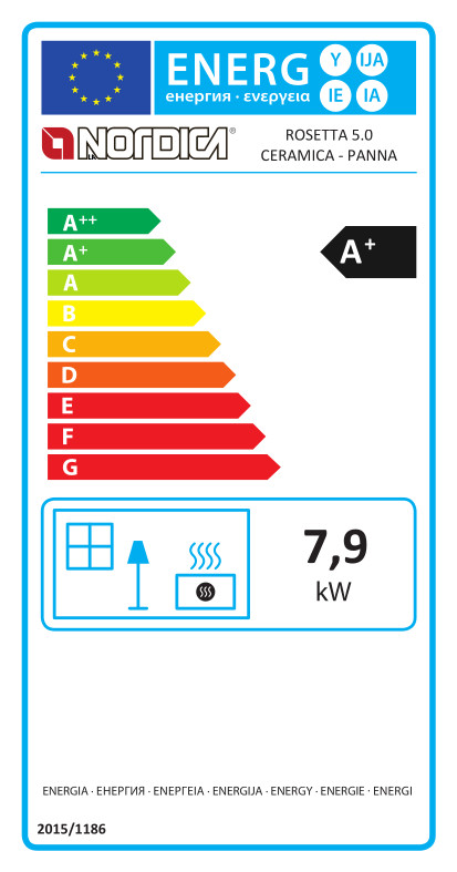 LA NORDICA® Küchenherd Holzherd ROSETTA 5.0 liberty panna 7,9kW re