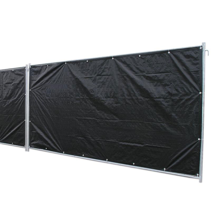 Sichtschutzplane / Bauzaunplane Profi Noor 176x34cm 140g/m² schwarz