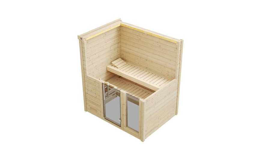 Weka Premium Massivholzsauna Bergen 7,5 kW BioS Gr. 1.8