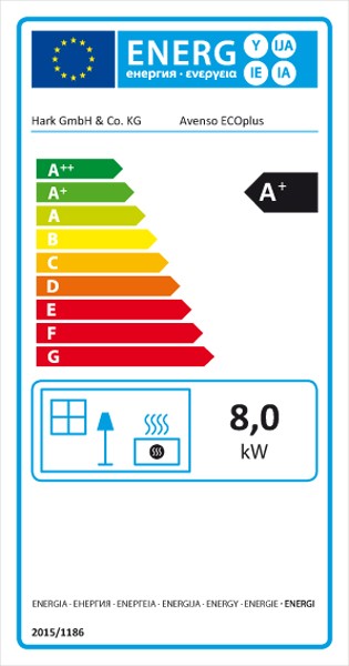 Dauerbrandofen Hark Avenso ECOplus bordeaux-rot raumluftunabhängig 8kW