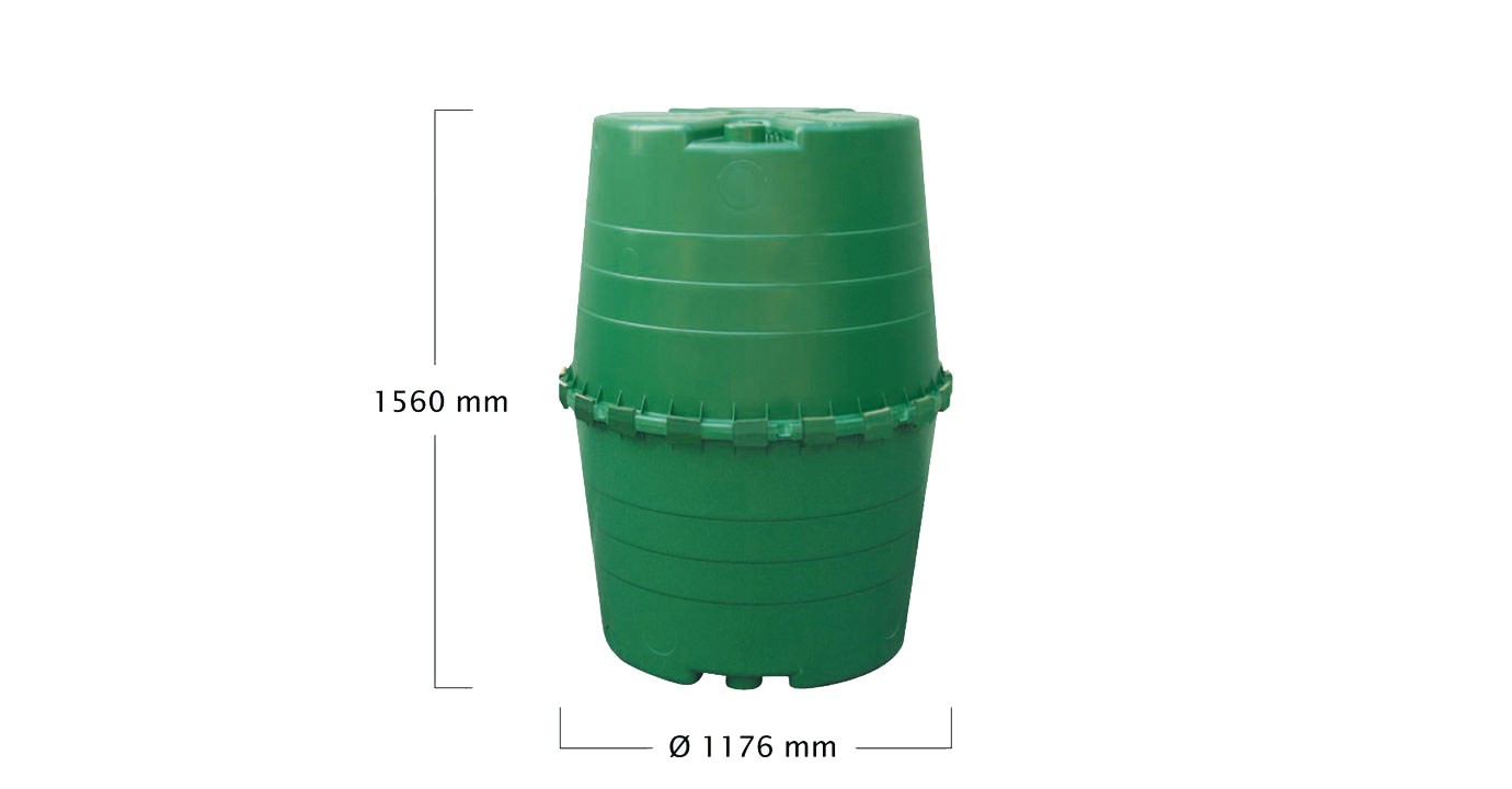 Regenwassertank Top-Tank 1.300L GRAF 323002 oder GARANTIA 323001