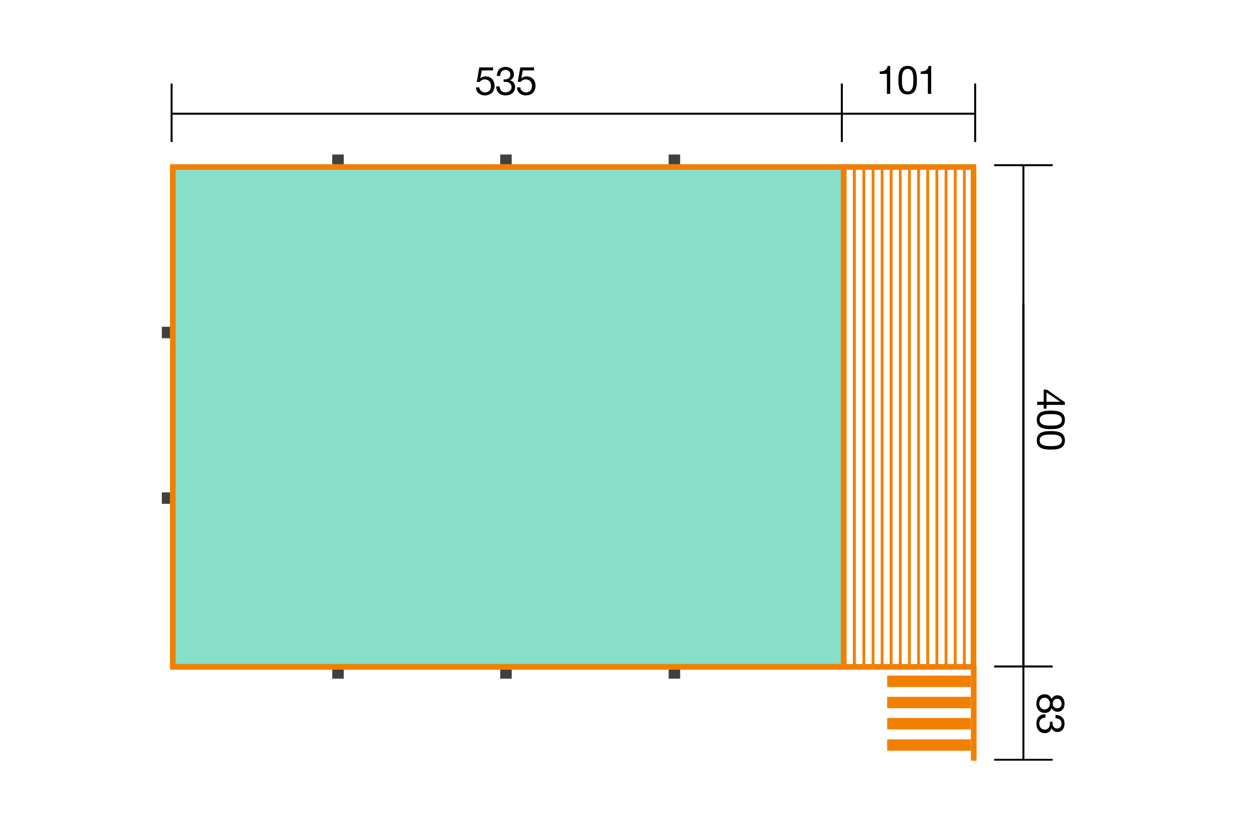 weka Massivholzpool 595 Gr. 2, Folie Hellgrau, ink