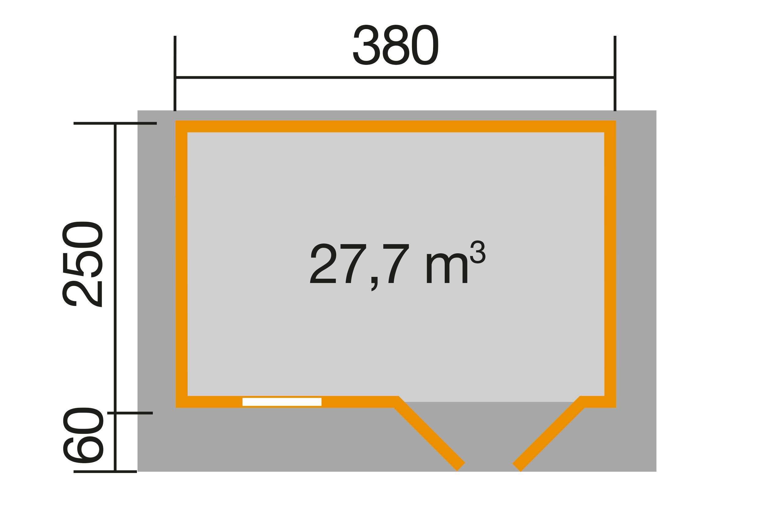 weka Gartenhaus 111 Gr.1, 28 mm, V60, DT, EF