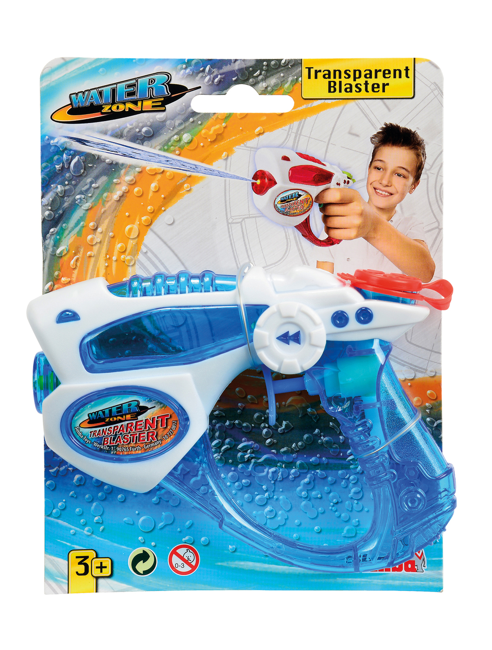 Wasserpistole Simba Waterzone Transparent Blaster farbig sortiert