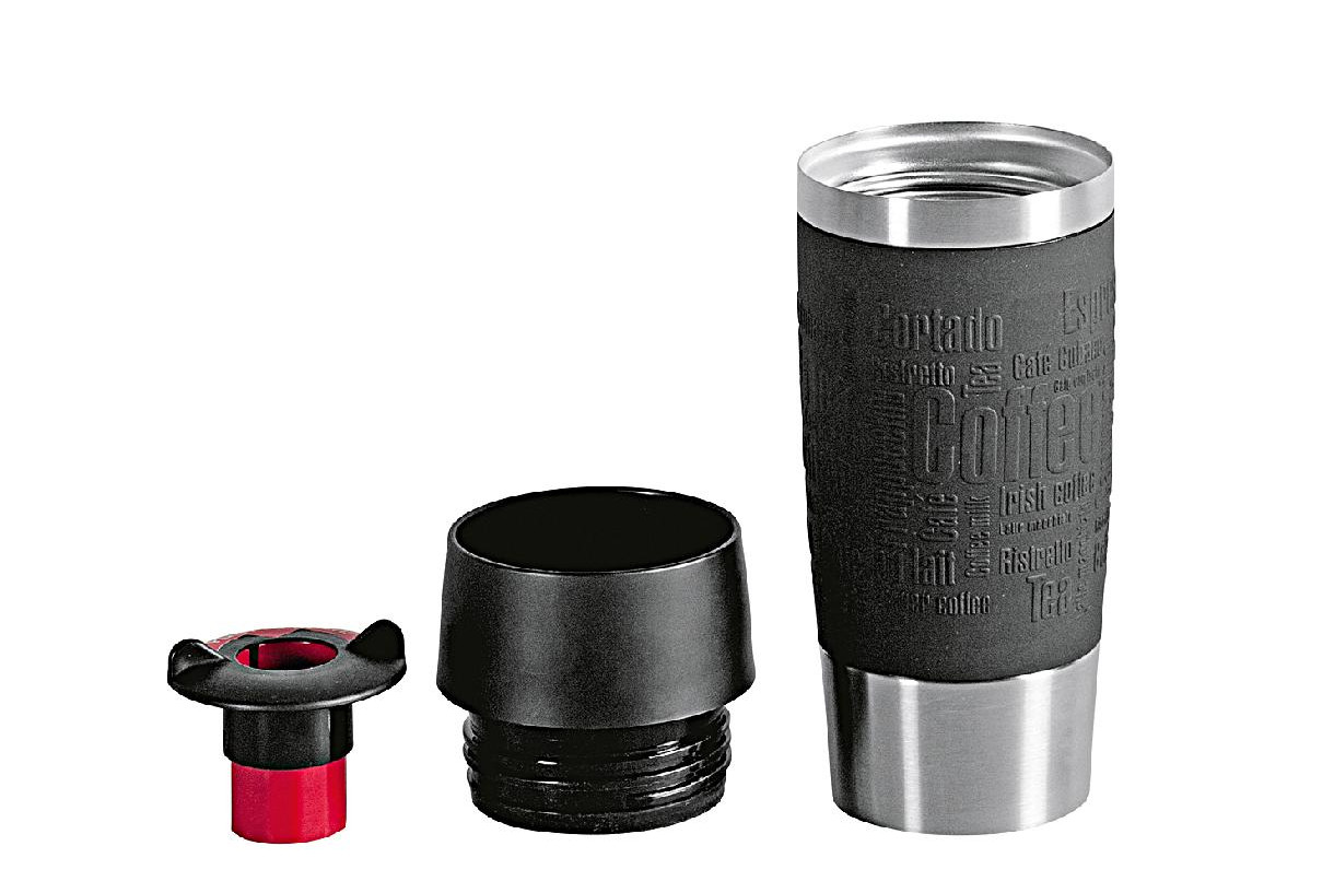 Emsa Isolierbecher Travel Mug 0,36 L Manschette schwarz