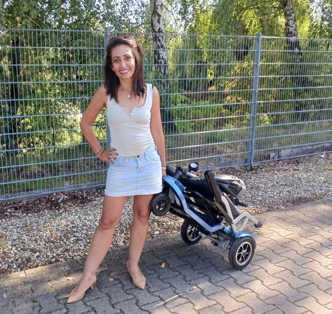 Seniorenmobil Vitale RS klappbar Reisescooter blau