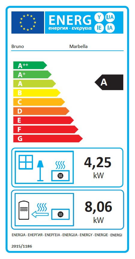 BRUNO® Kaminofen Marbella Compact wasserführend beige 12kW