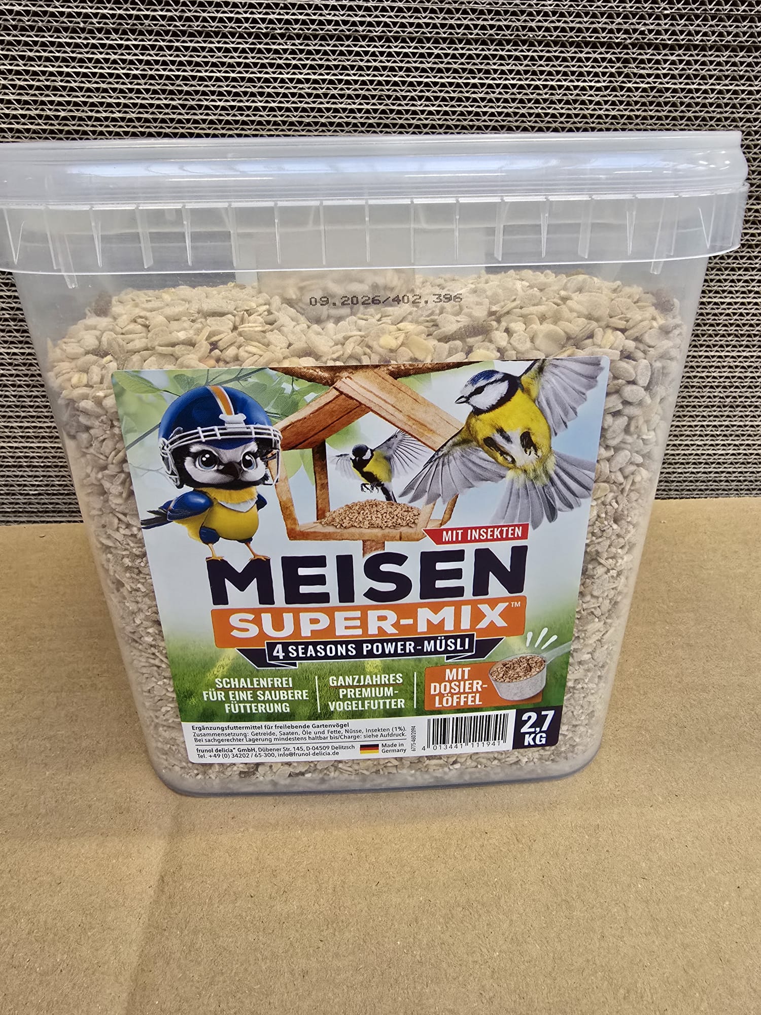 Vogelfutter Meisen Super Mix 2,7 kg Eimer