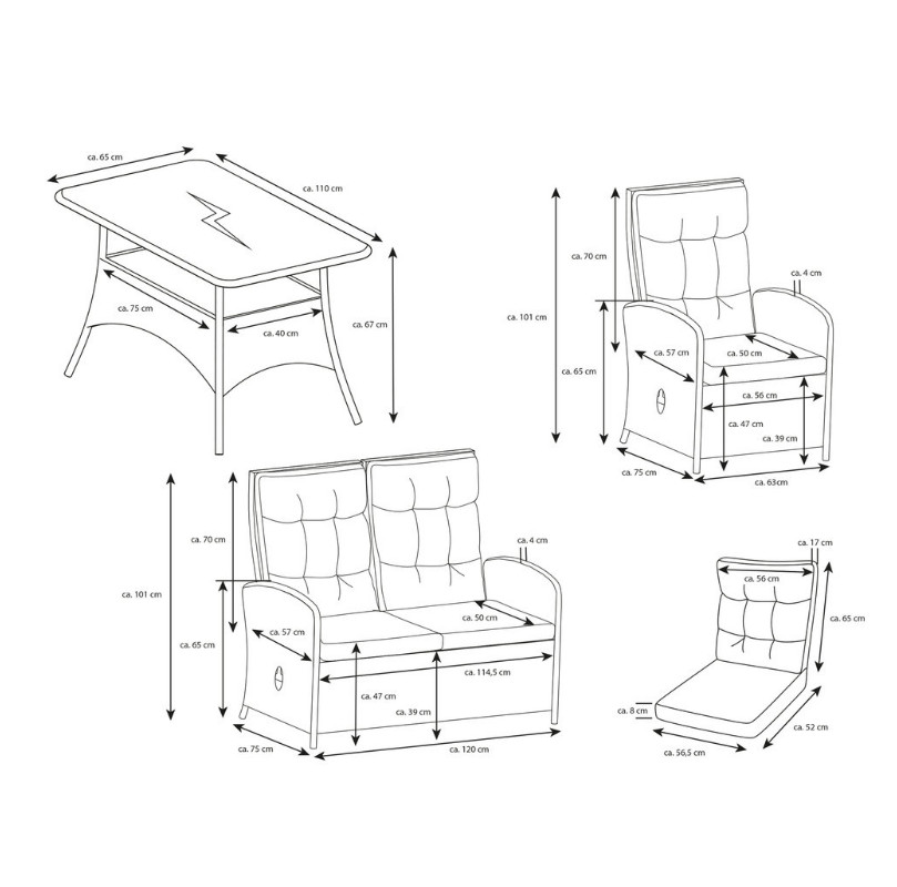 bellavista® Dining Set Monte Carlo Home & Garden®