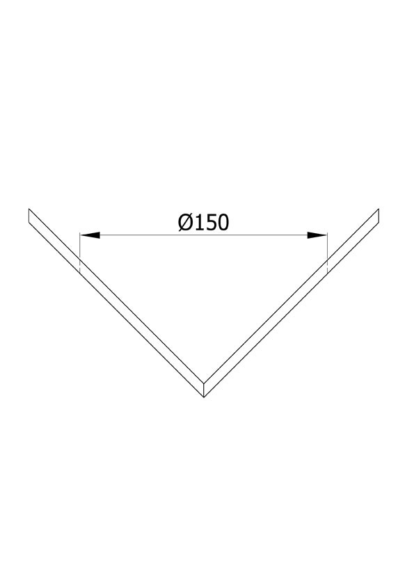 Ofenrohr / Rauchrohr Rosette 90° gewinkelt Außen-Eck Ø 150 mm schwarz