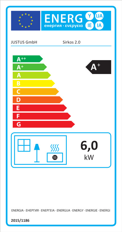 Pelletofen Justus Sirkos Aqua 2.0 wasserführend Bordeauxrot 9,4kW