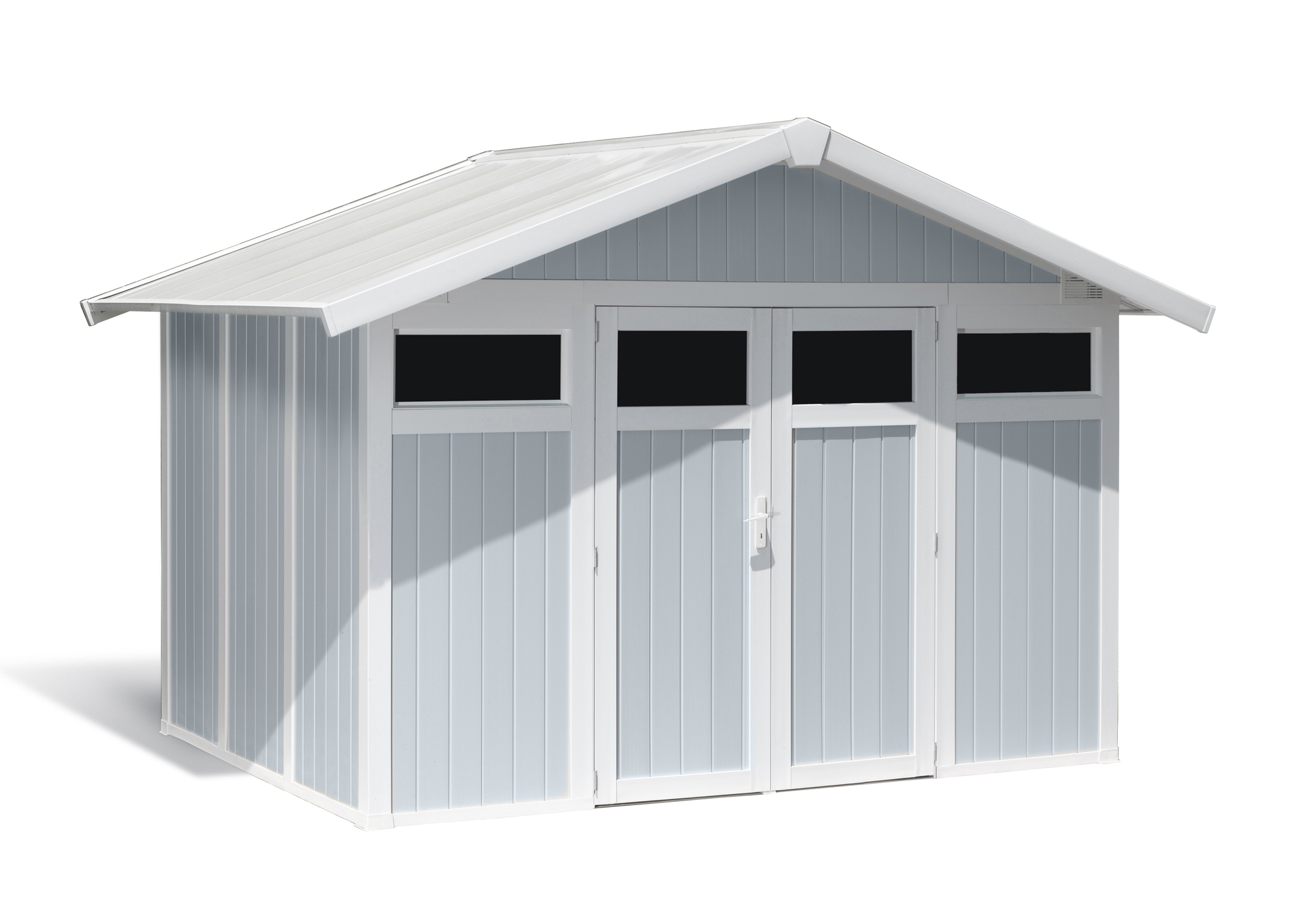 Grosfillex Gerätehaus Utility V 7,5 Kunststoff 315x239cm grau-blau