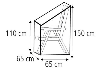 Schutzhülle Wehncke Deluxe für Stapelsessel 65x65x150cm anthrazit