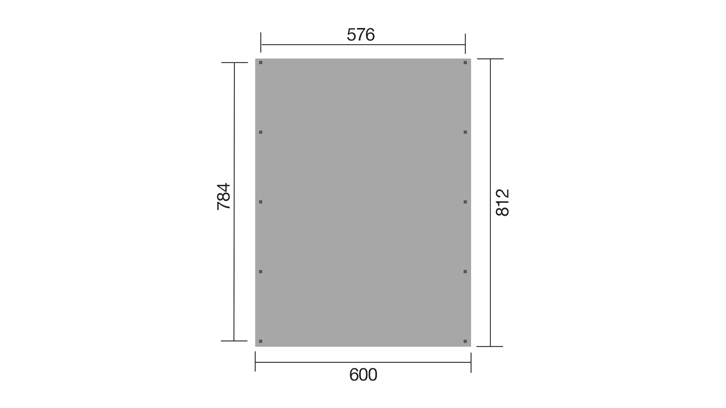 weka Doppelcarport 609 Gr. 2 mit Trapezblech-Dach