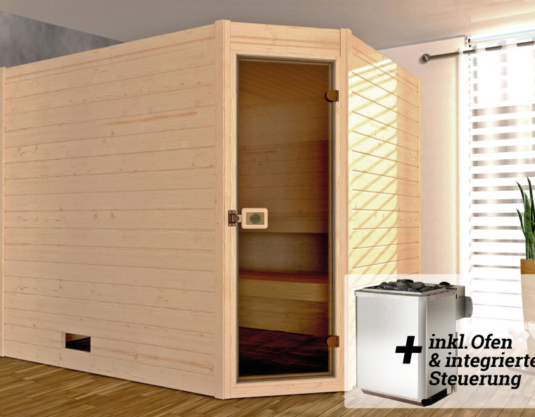 Weka Sauna VALIDA Eck 9,0 kW K Gr.4 Glastür