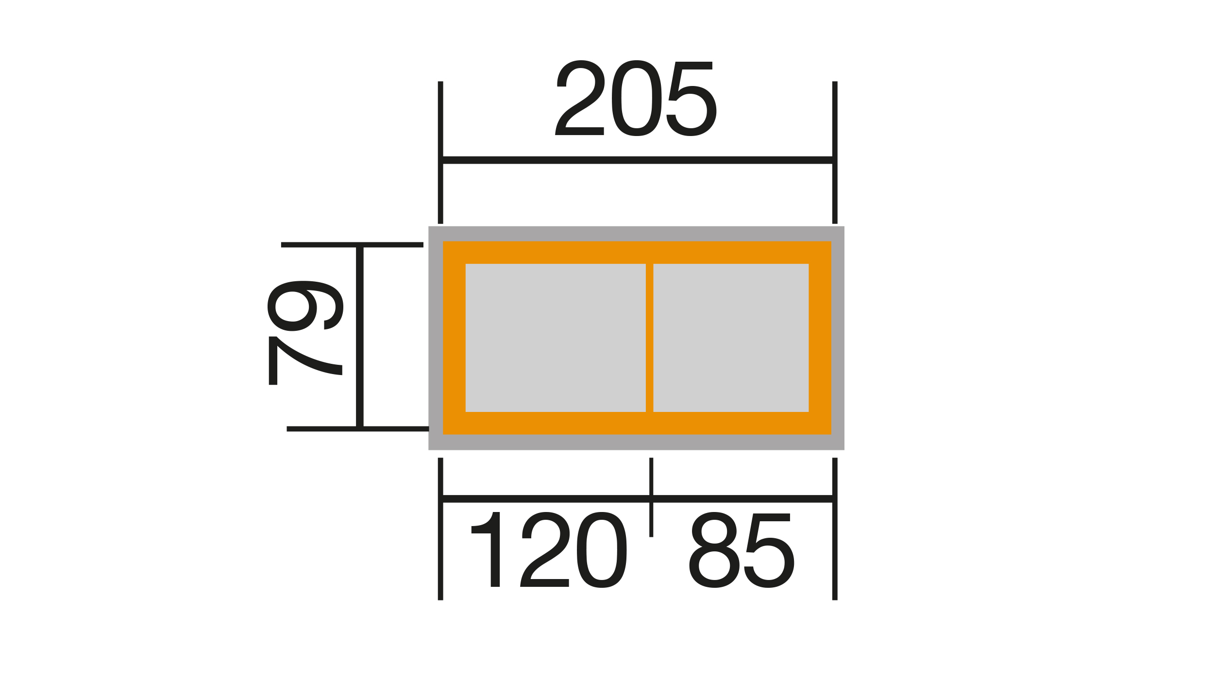 weka Hochbeet 205x79 21mm, Stufe