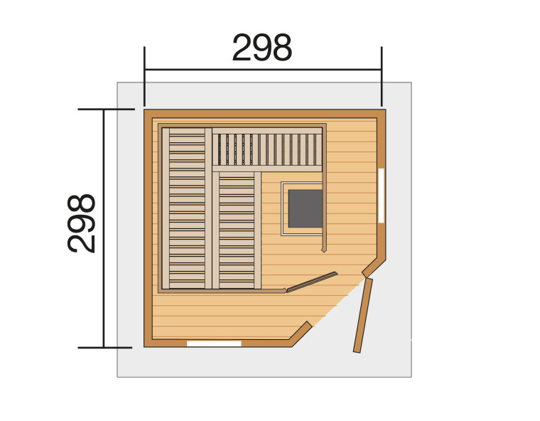 Weka Saunahaus SALO 7,5 kW OS Gr.1