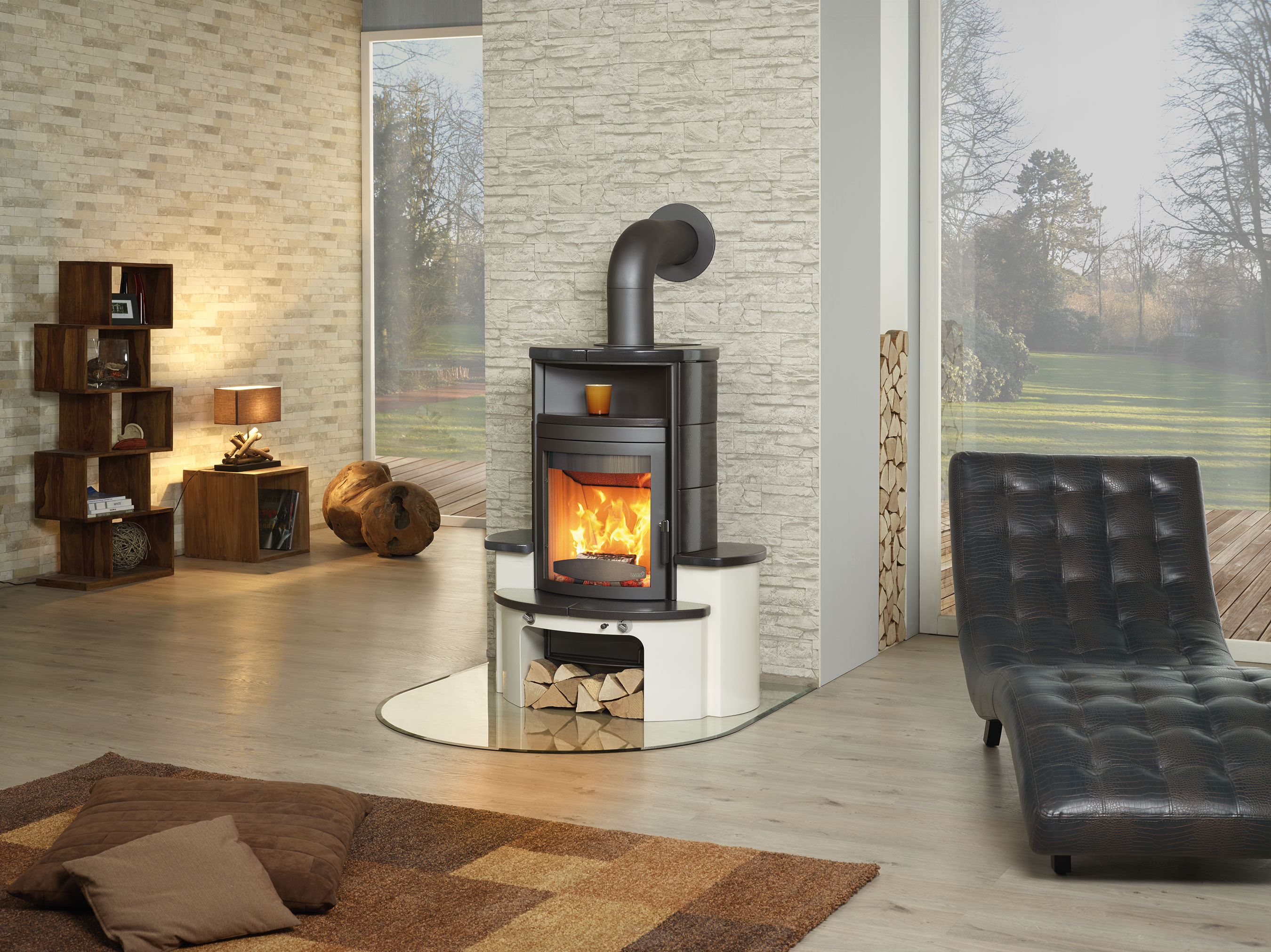 Dauerbrandofen Hark Avenso ECOplus meteor-schwarz raumluftunabh. 6kW