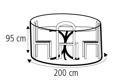 Schutzhülle Wehncke Deluxe für Sitzgruppe Ø200x95cm anthrazit