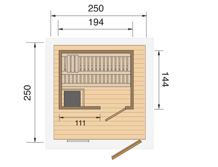 Weka Saunahaus  MIKKELI 7,5 kW BioS