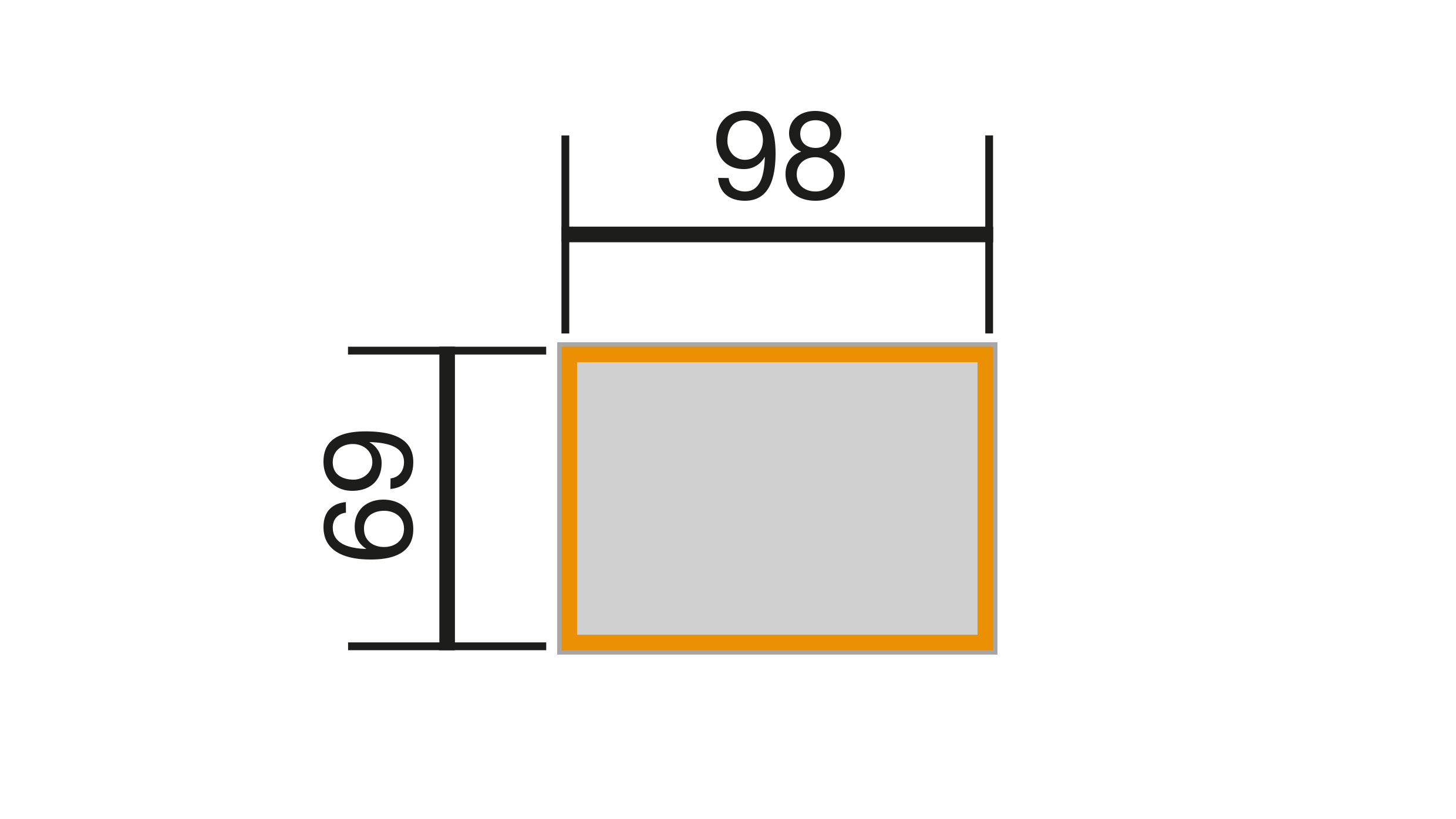 weka Element-Hochbeet Modular,21 mm, rot, 98 x 69