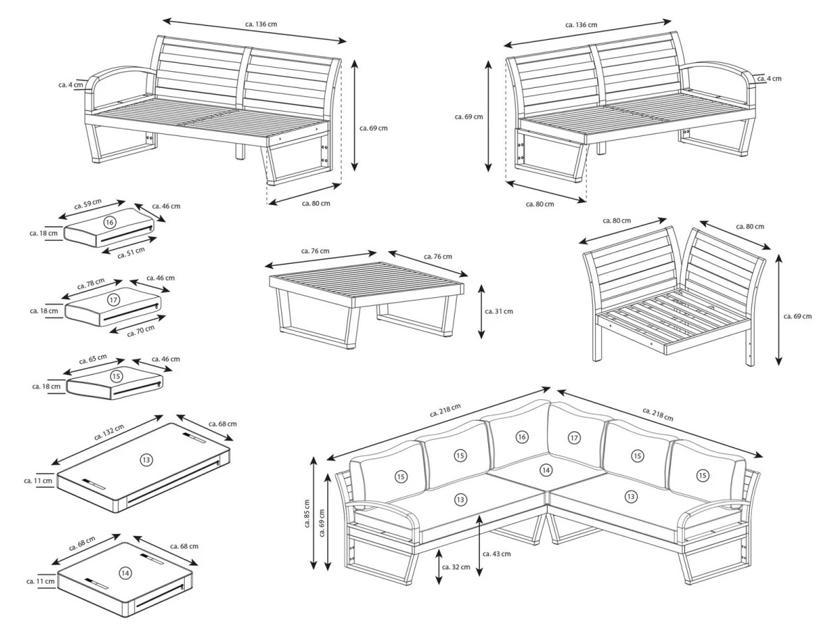 bellavista® Garten Lounge Jersey Set Eukalyptusholz Home & Garden®