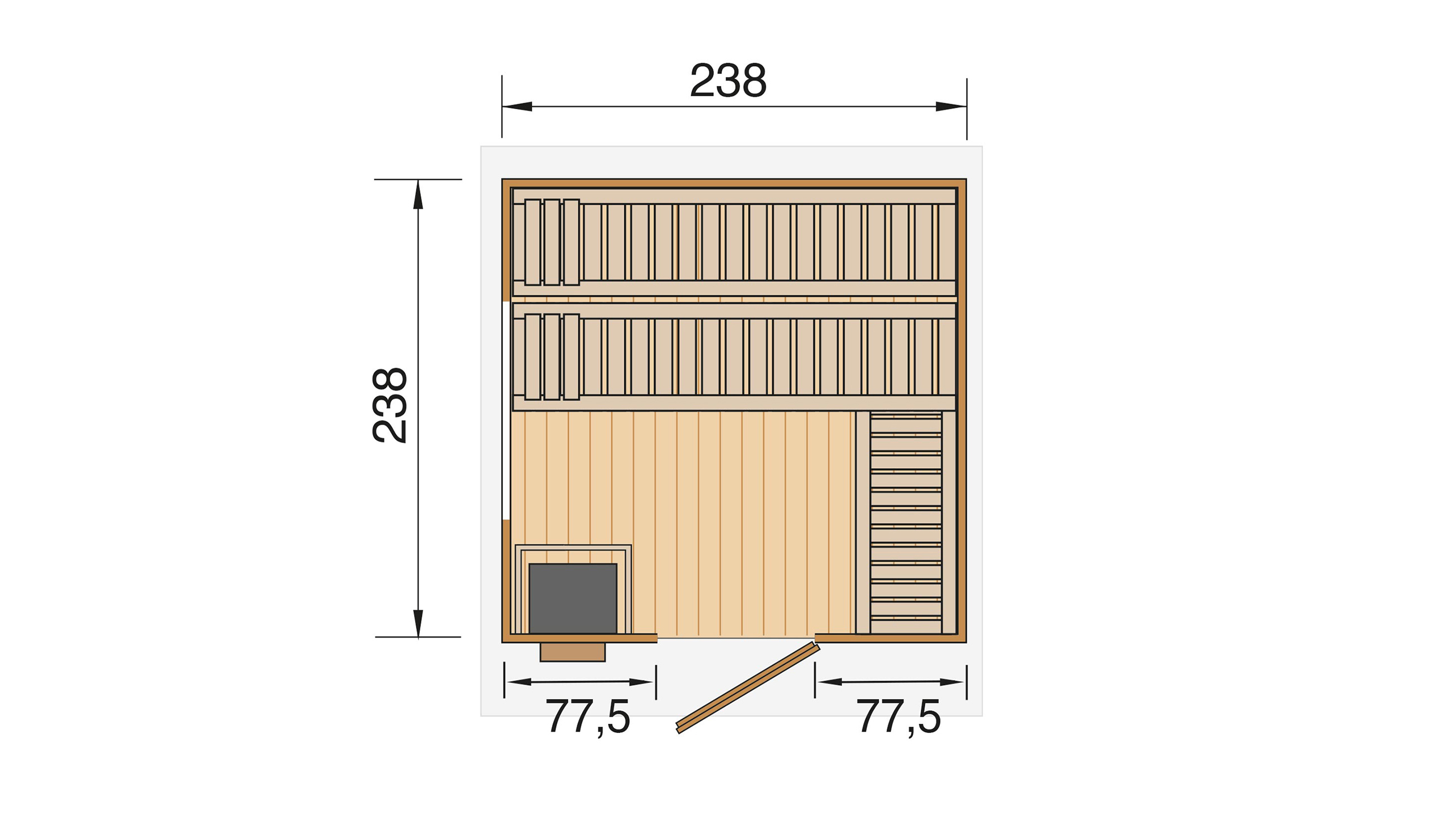 Weka Saunahaus KUOPIO 9,0 kW BioS natur