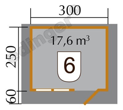 weka Gartenhaus 139 A Gr.1, 45 mm, V60, ET, DF