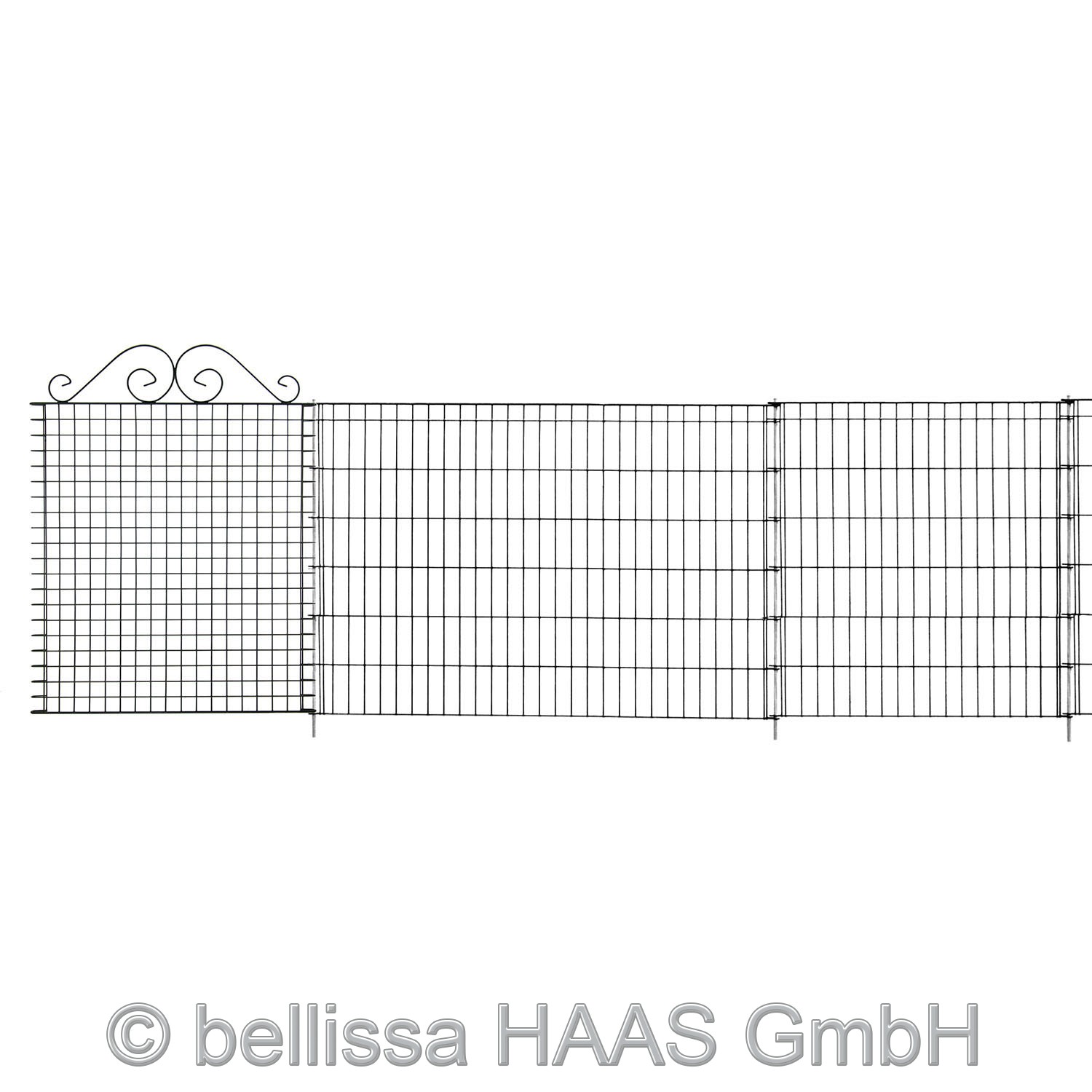 Teichschutzzaun Element Ambiente mit Schnörkel bellissa 76x94cm
