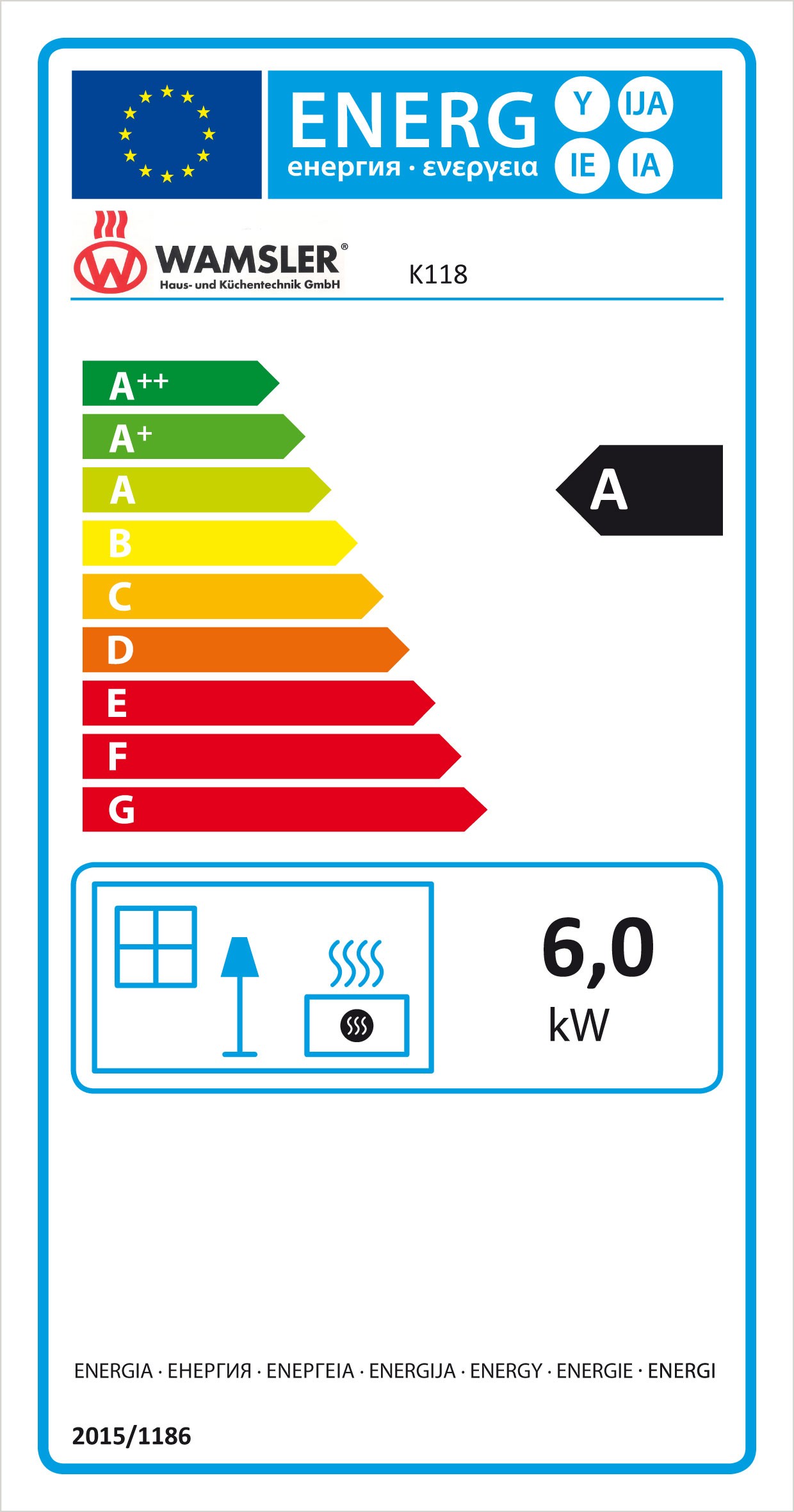 Küchenherd Wamsler K118CL Creative-Line anthrazit metallic Ans. links