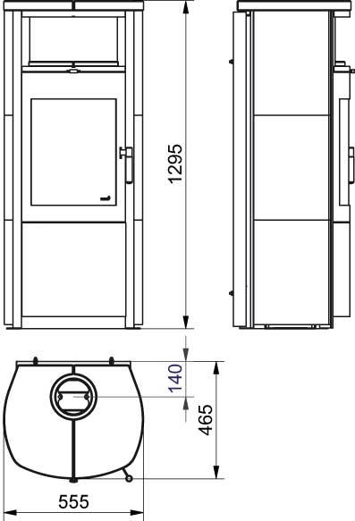 Kaminofen / Dauerbrandofen Hark Nika ECOplus creme-weiß 5 kW