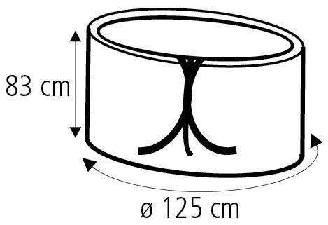 Schutzhülle Wehncke Deluxe für Gartentisch Ø125x83cm anthrazit