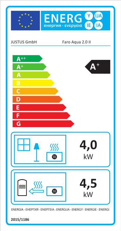 JUSTUS Kaminofen Faro Aqua 2.0 wasserführend Stahl schwarz 8,5kW