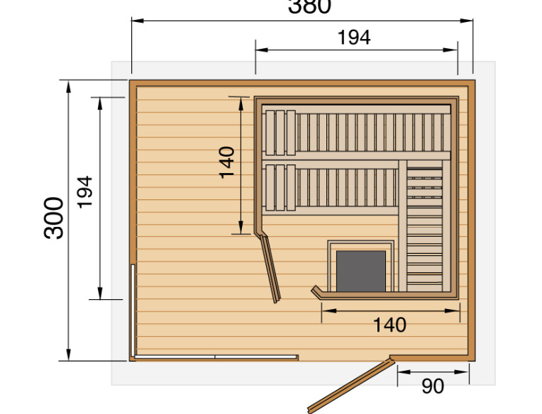 Weka Saunahaus CUBILIS 7,5 kW OS