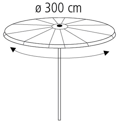 Schutzhülle Deluxe Wehncke für Schirme Ø 300cm anthrazit