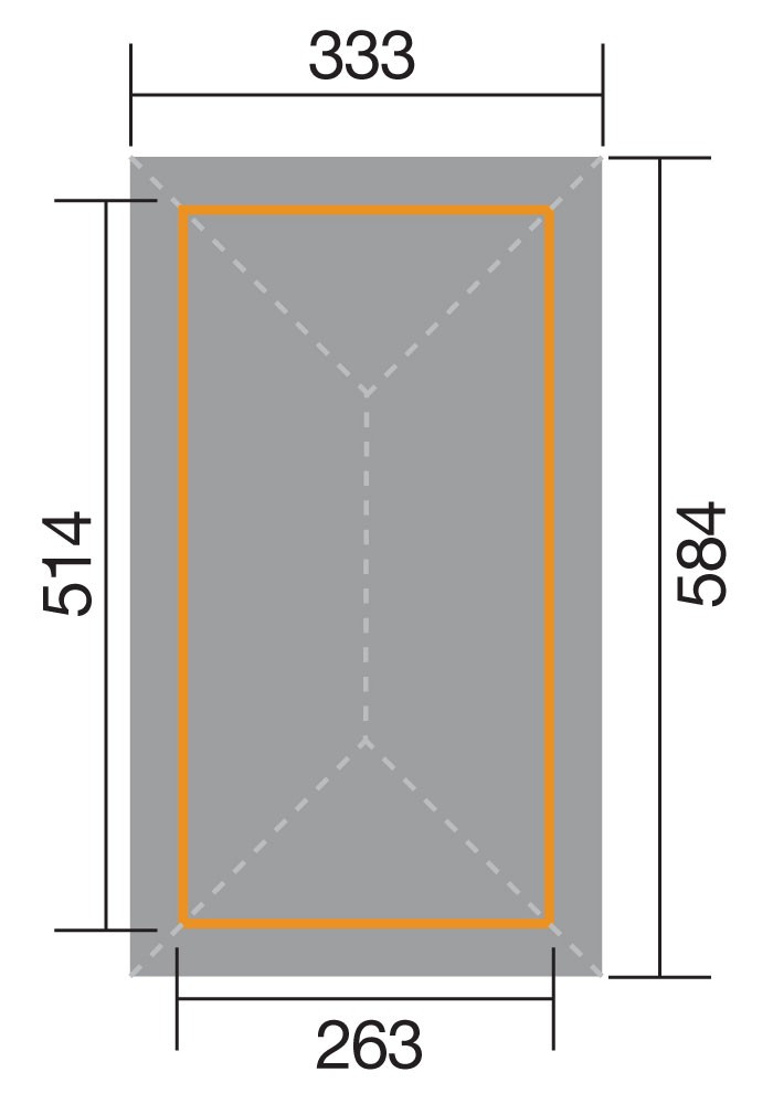 weka Gartenoase 651 B Gr.1, Sparset inkl. roten DS