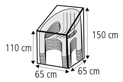 Schutzhülle Wehncke Classic für Stapelsessel 65x65x150cm transparent