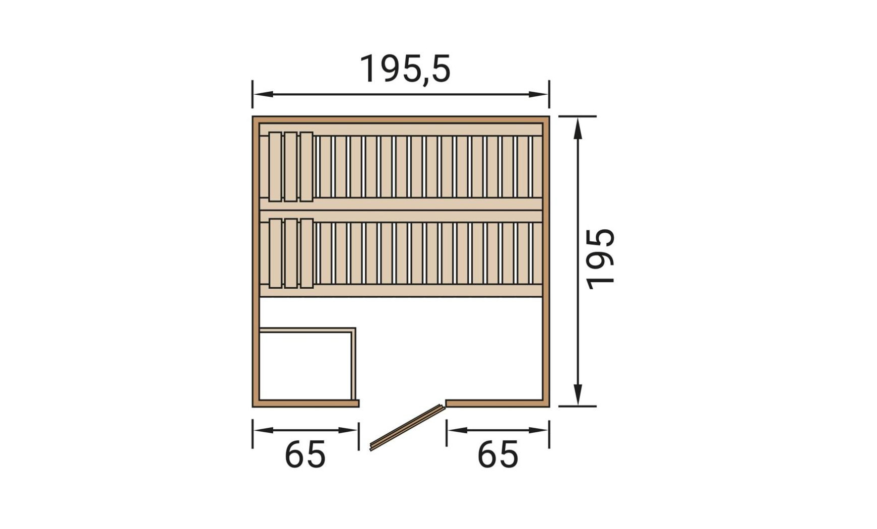 Weka Premium Massivholzsauna Bergen  7,5 kW BioS MT Gr.1