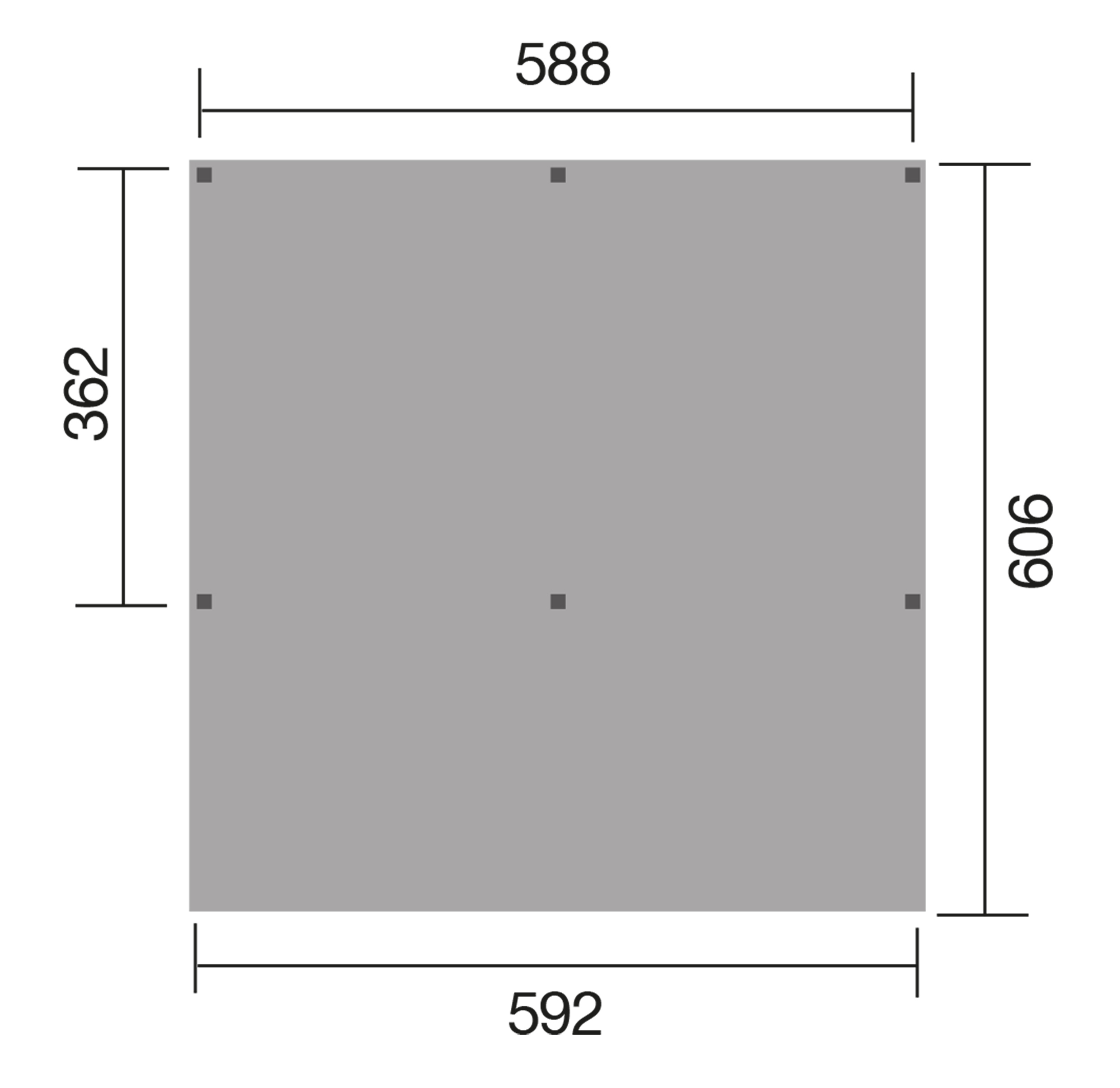 weka Y-Doppelcarport, mit PVC-Dachplatten