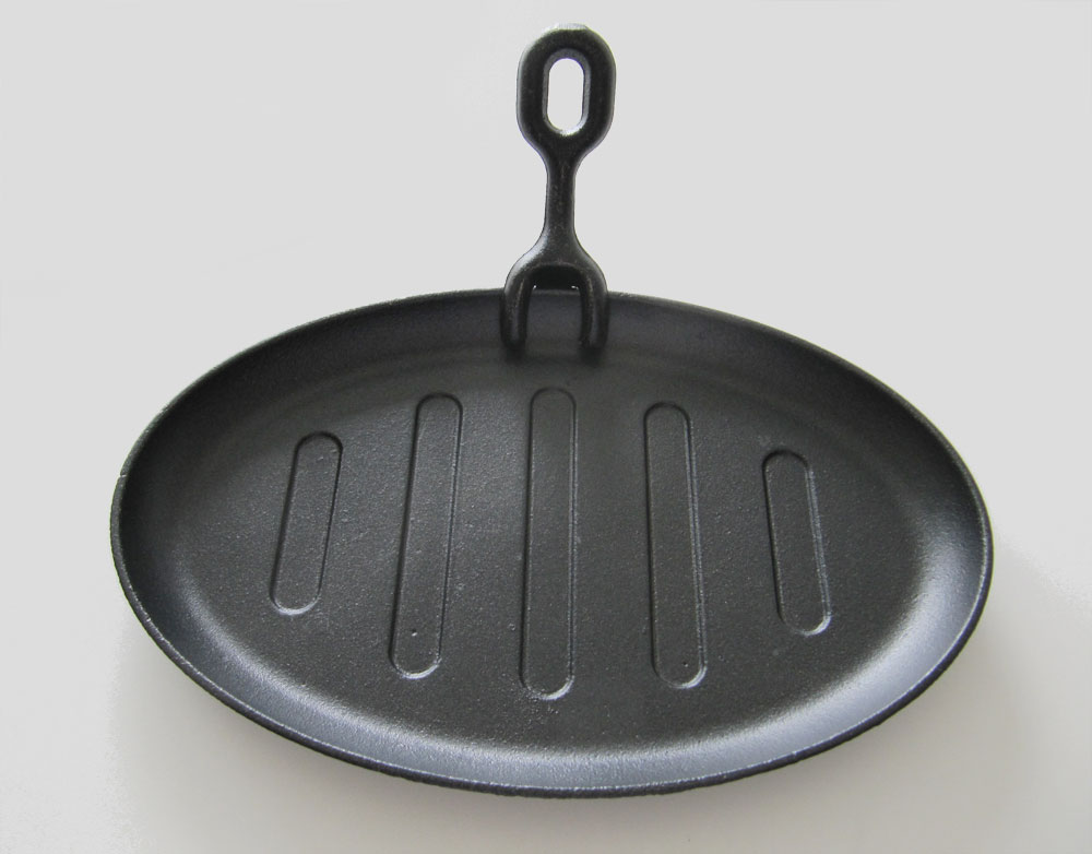 Grillpfanne / Steakpfanne / Gusspfanne oval 26x17cm