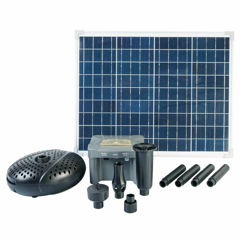 Ubbink Teichpumpen SolarMax 2500 Set mit Solarmodul & Batterie