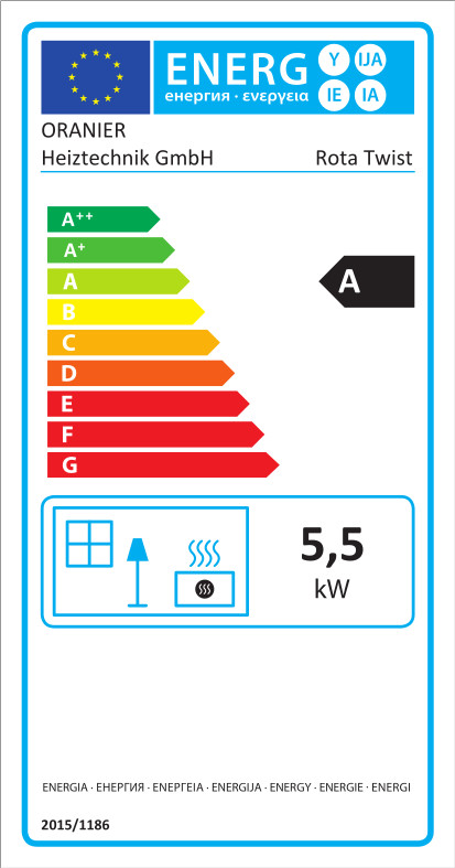 ORANIER® Kaminofen Rota Twist Abdeckplatte Seidenweiß 5,5kW