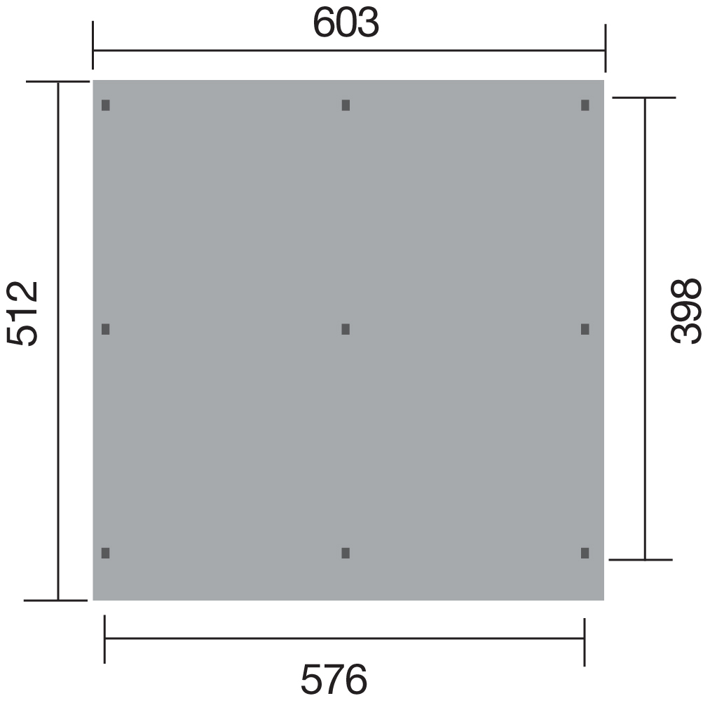 weka Flachdach-Doppelcarport 618 Gr.1, ohne Dachei