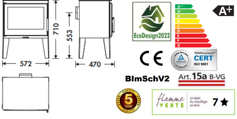 Panadero Kaminofen GIULIETTA EcoDesign 7,1 kW