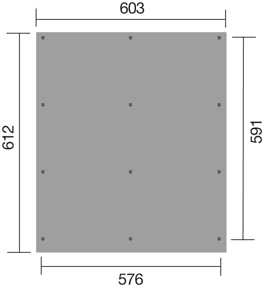 weka Flachdach-Doppelcarport 618 Gr.2 ohne Dachein