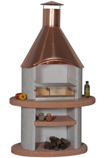 Wellfire Grillkamin Duna Colora Kupfer 192x110x73cm