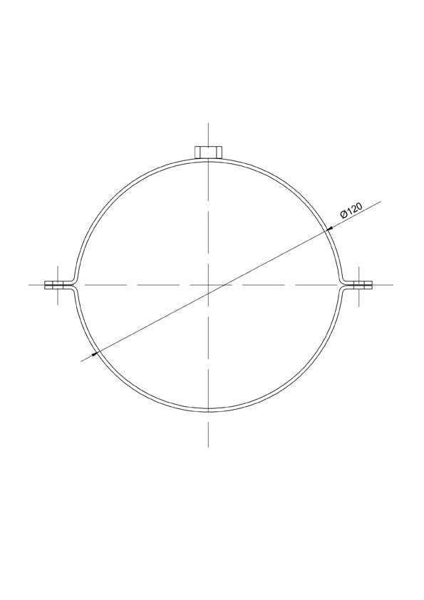 Rohrschellen Set Ø120mm Senotherm schwarz für Ofenrohre